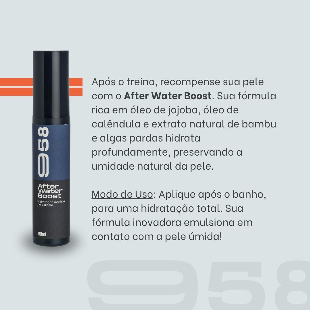 Kit 958 Loção Protetora Pre Water Boost 60ml, Loção Protetora After Water Boost 60ml, Loção Protetora Antiatrito 60ml
