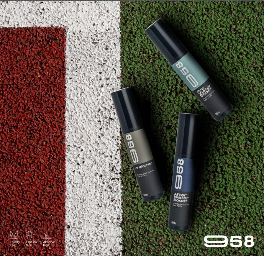 Kit 958 Loção Protetora Pre Water Boost 60ml, Loção Protetora After Water Boost 60ml, Loção Protetora Antiatrito 60ml